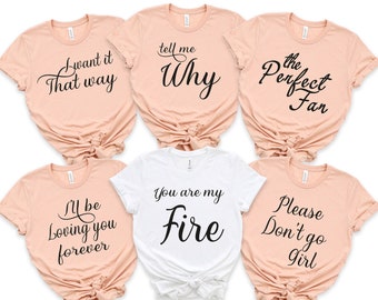 Boy band shirt Group Shirts Unisex,song lyrics, hey mr dj, womens tank tops, my heart, i want it that way,back street boys, right stuff,tee