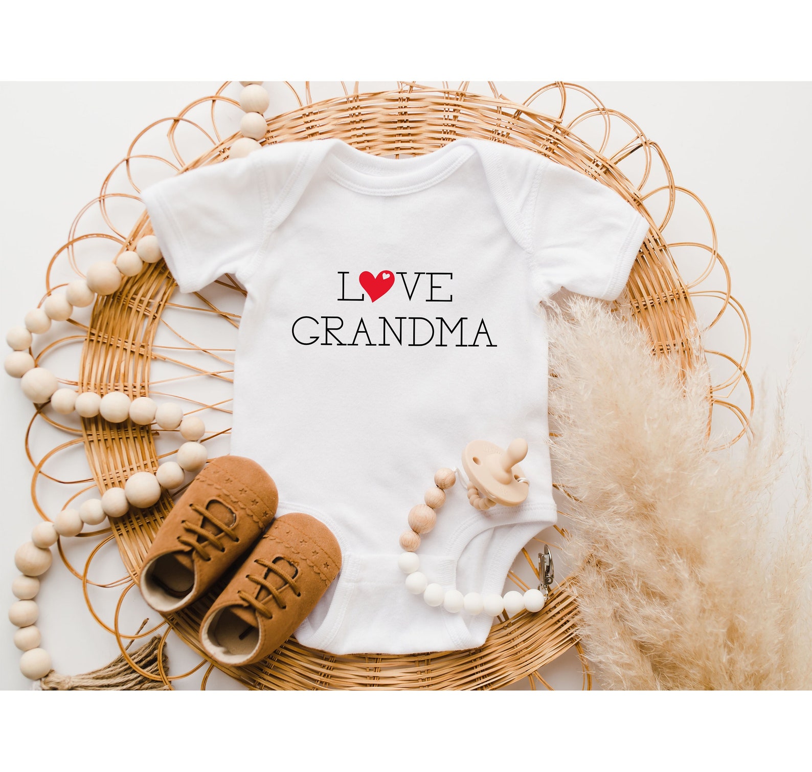 Grandma Baby Onesie® Cute Love Grandma Onesie® Baby Shower Etsy