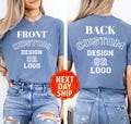 Custom Front And Back Comfort Colors\u00ae Shirt, Custom T Shirt, Custom Text Sweatshirt, Tshirt Custom Adult Shirt, Personalized Shirt
