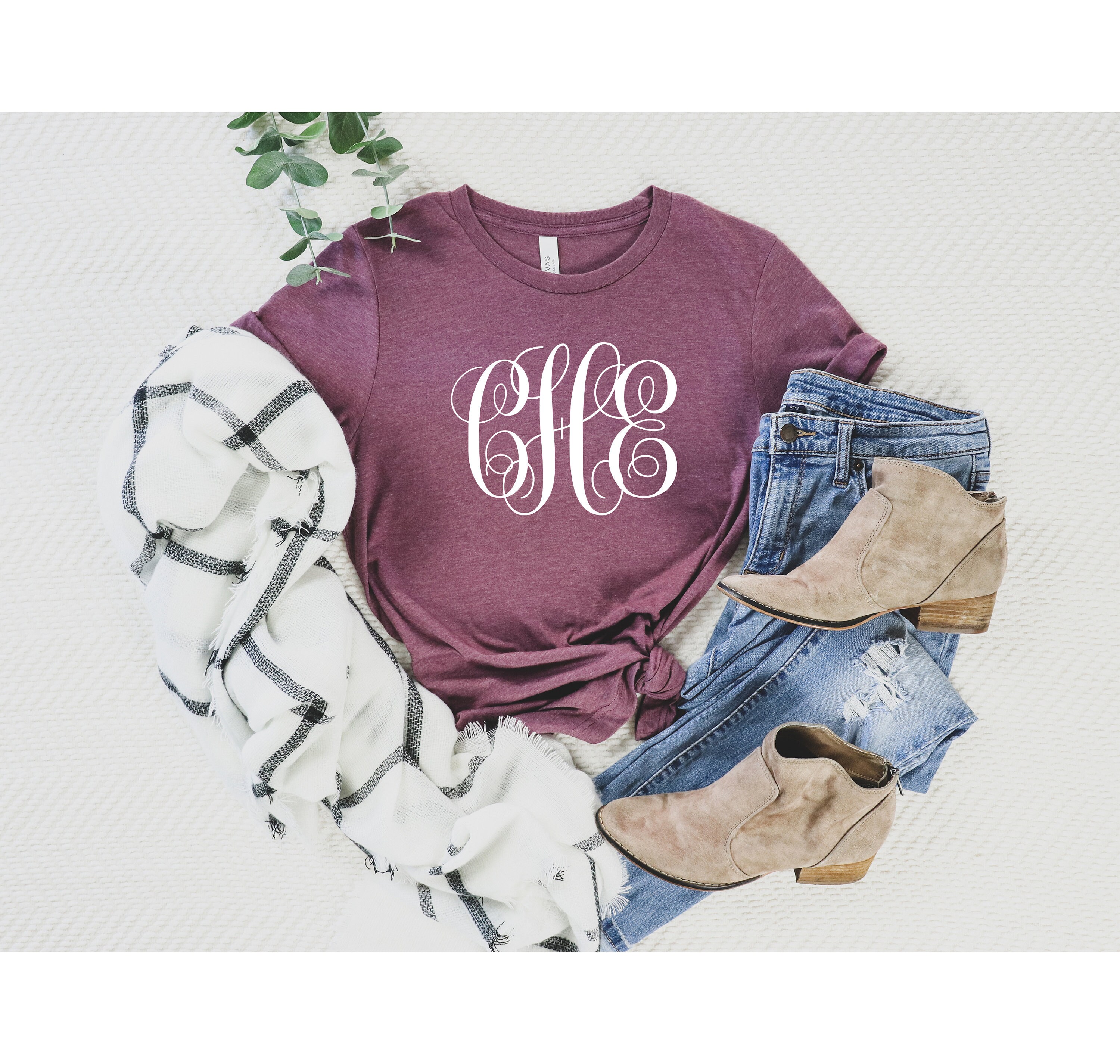 Inexpensive monogrammed shirt,cheap monogram gift,Unisex custom shirt…