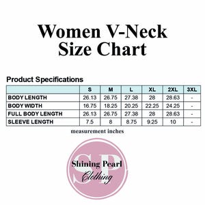 a women's v neck size chart