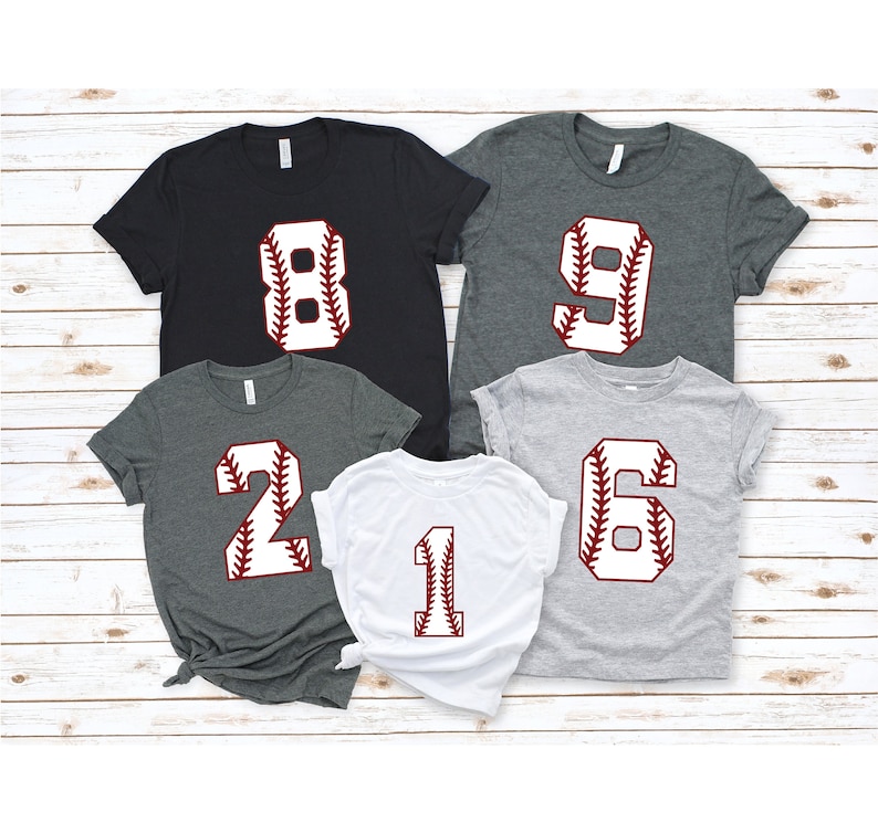 Baseball Numbers Shirt Tshirt Baseball Custom Birthday Etsy