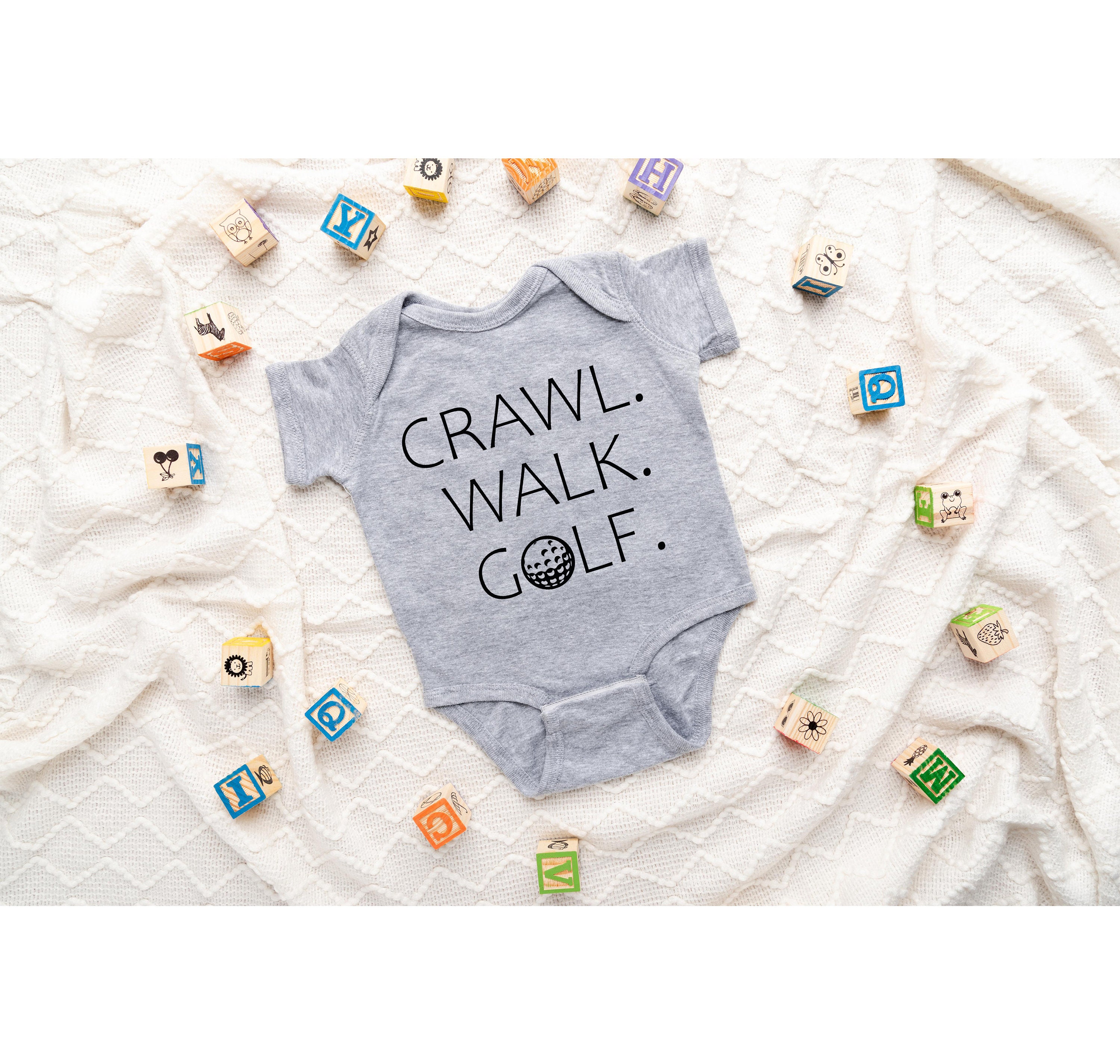 Crawl Walk Golf Onesie® Golf Baby Onesie® Cute Baby Onesie® Etsy