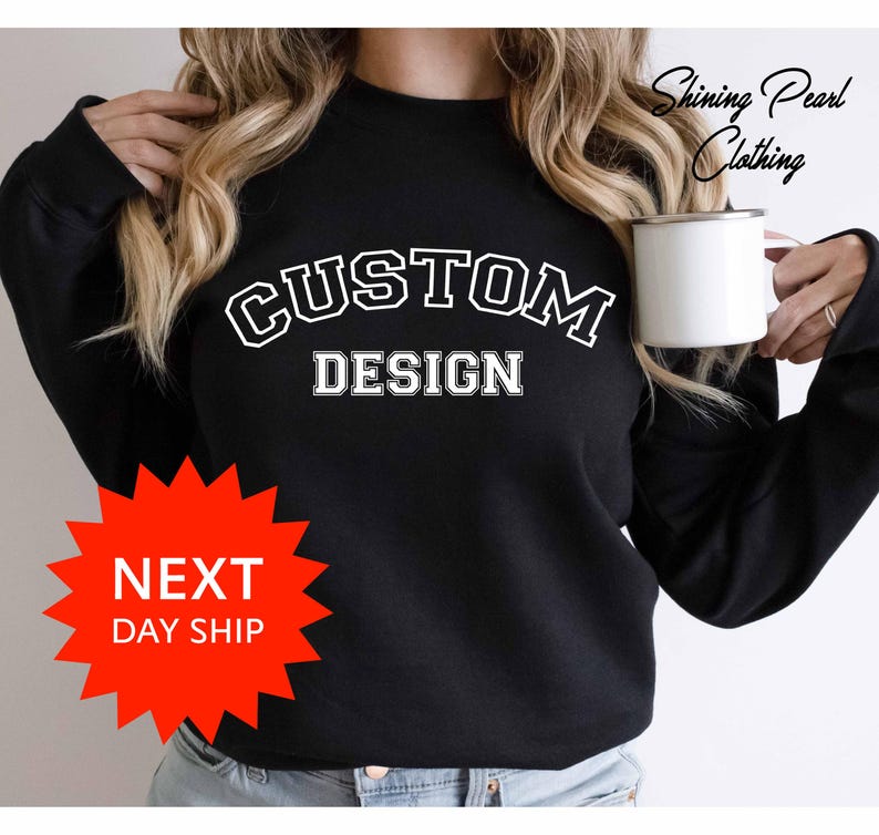 Custom Sweatshirt With Logo, Photo, Personalized Crewneck for Kids, Add ...