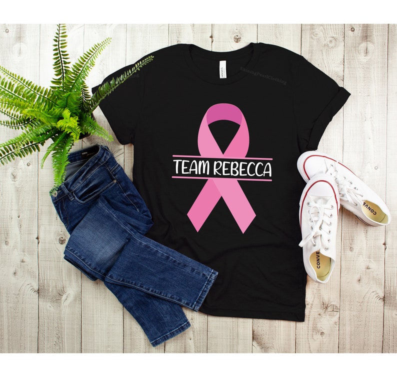 Breast Cancer T-shirt, Motivational T-shirt, Cancer Awareness T-shirt, Personalized Team Cancer T-shirt , Cancer Support Team Shirt,Support image 4
