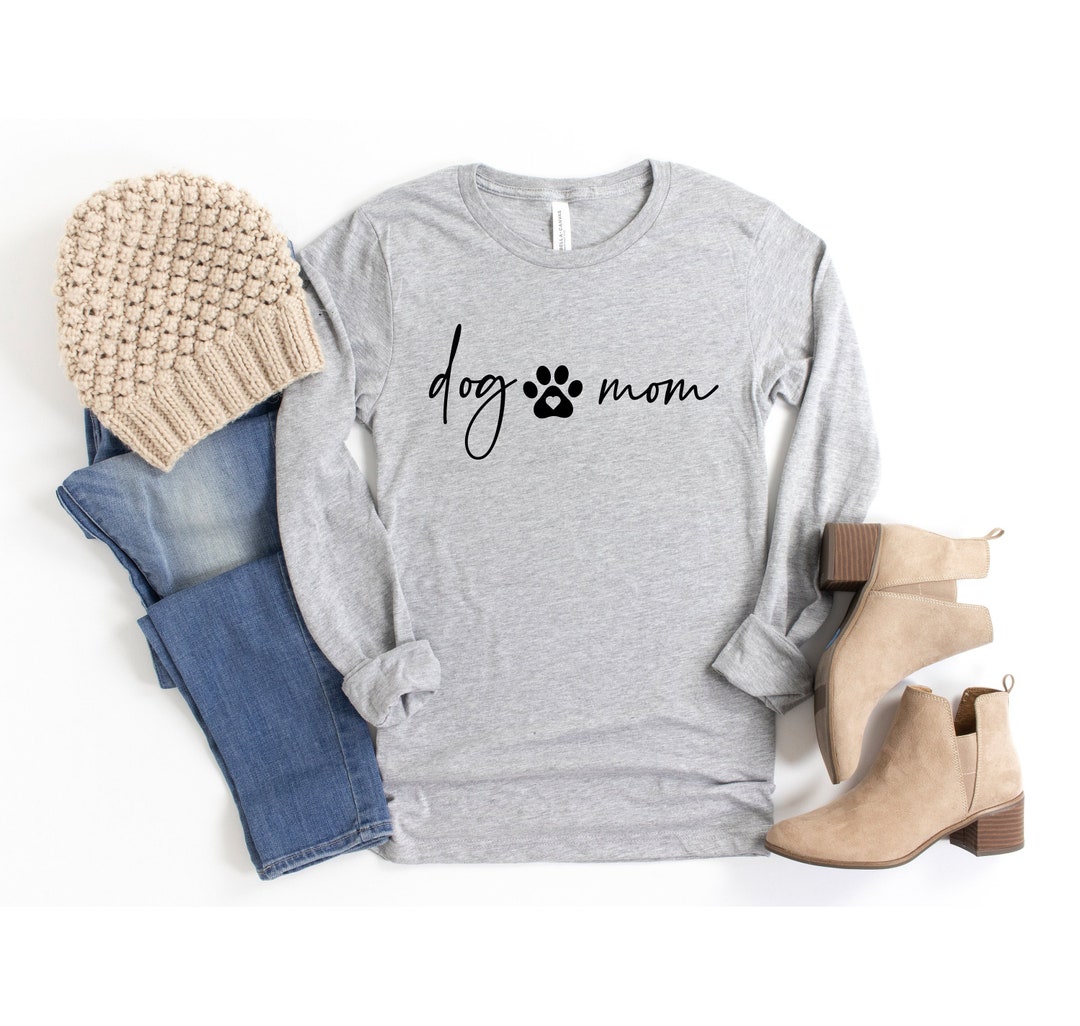 Dog Mom Long Sleeve, Dog Mom Tee Shirt, Fur Mama Shirt,mothers Day