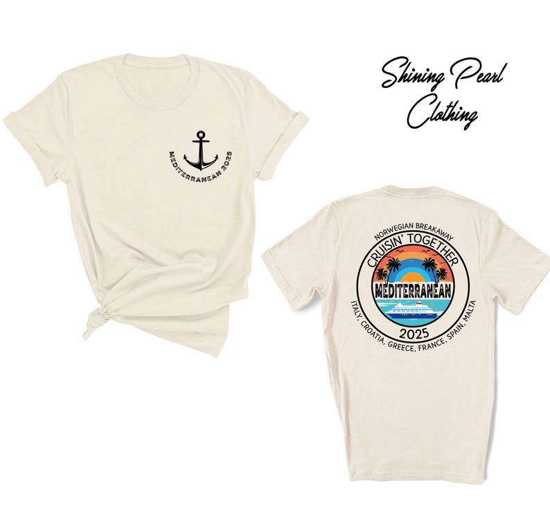a white shirt with a picture of an anchor on it