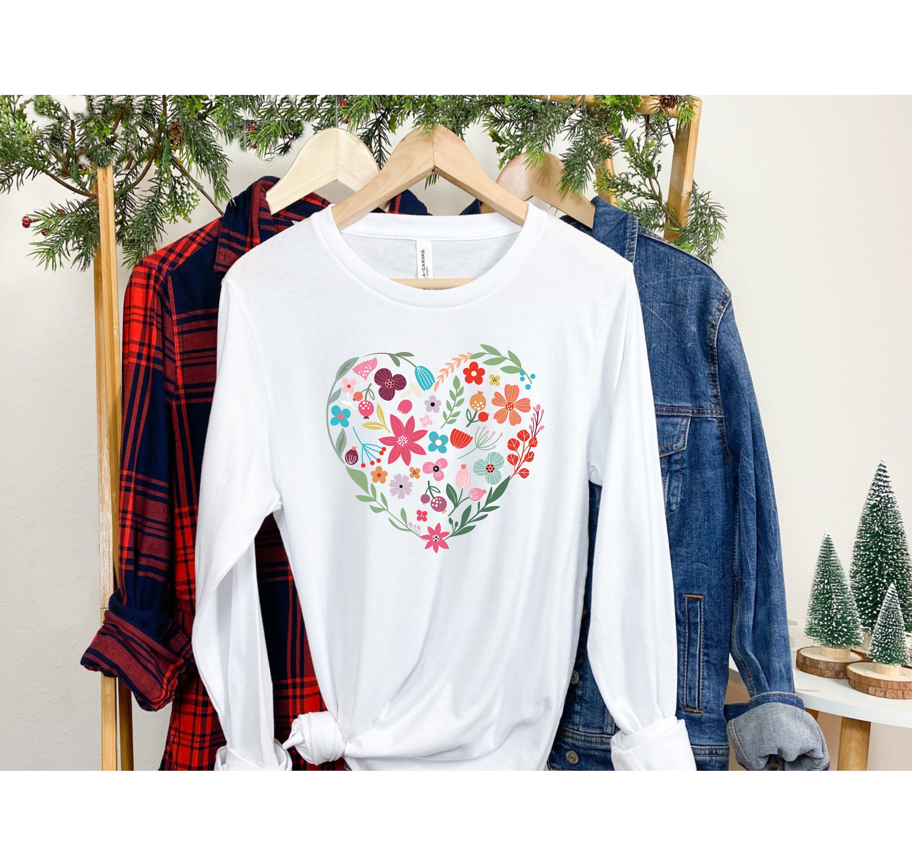 Patchwork Floral Heart Graphic Tee (Online Exclusive) main image 0