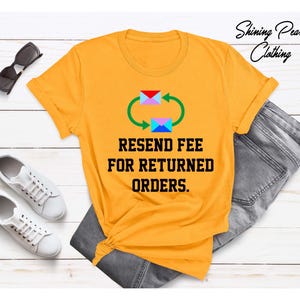 Resend fee for returned orders. Shipping Fee
