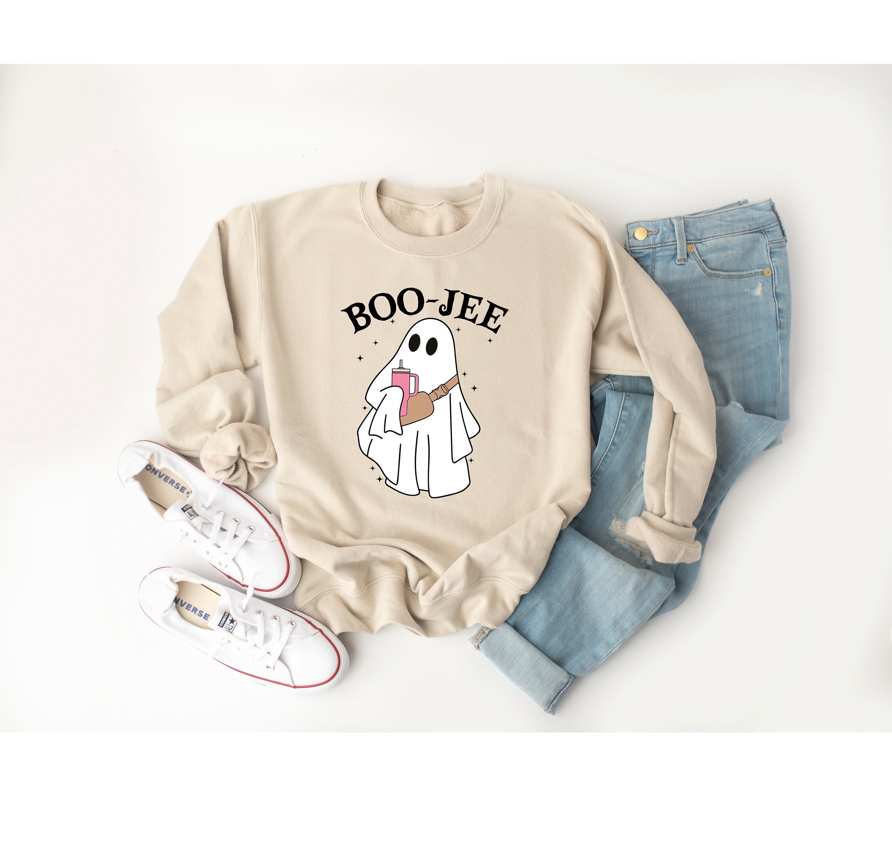 Halloween Ghost Sweatshirt, Boo Jee Shirt, Boo Shirt, Spooky Ghost Hoodie, Spooky Season Ghost Sweater, Spooky Vibes Shirt, Halloween Gifts