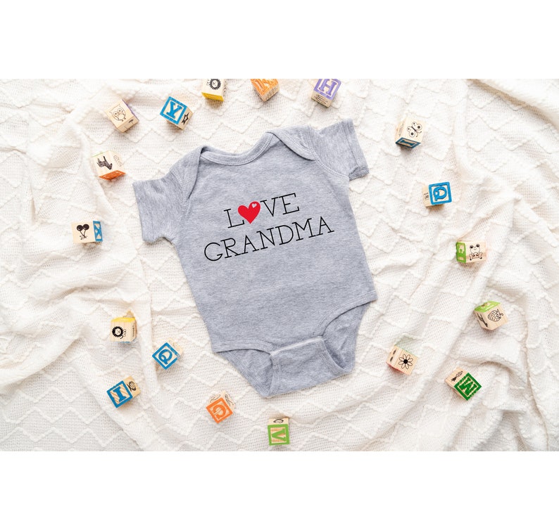 Grandma Baby Onesie® Cute Love Grandma Onesie® Baby Shower Etsy