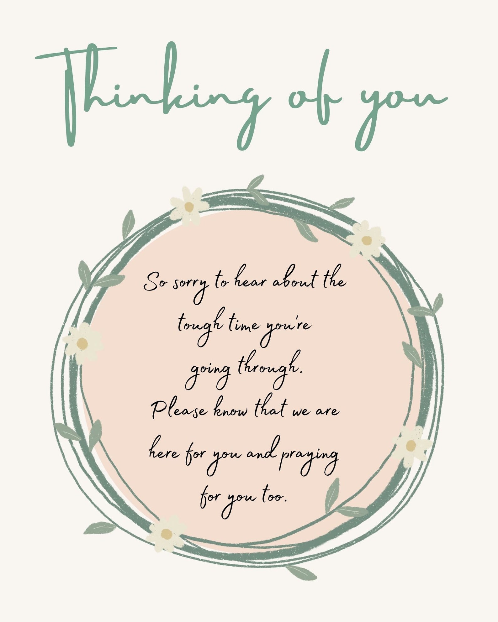 THINKING OF YOU poem/ send your thoughts and prayers to loved  Etsy
