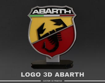 Abarth Logo Statue | 3D Printed Scorpion Emblem | 16cm or 10cm | Desk & Garage Decor Car Enthusiast Gift
