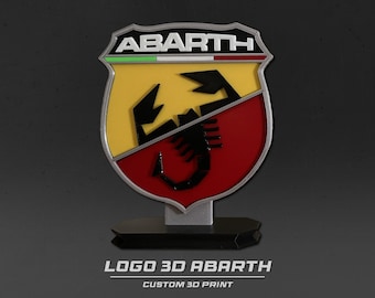 3D logo Abarth - Custom 3D print - 16cm or 10cm height