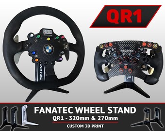 Fanatec Wheel Stand QR1 - Custom 3D print for 320mm circle wheel and 270mm F1 style