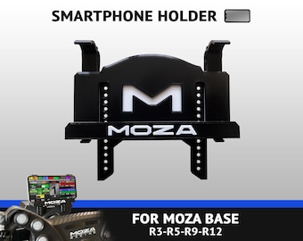 Soporte para teléfono Moza para distancia entre ejes R3 R5 R9 R12: muestra tu tablero - Impreso en 3D - SimRacing - Soporte para teléfono.