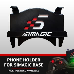 Phone Holder for all Simagic base Alpha, Alpha mini, Alpha U - display your dashboard - 3D printed -  - SimRacing - Phone mount