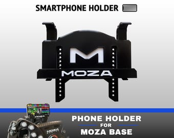Moza telefoonhouder | R3, R5, R9, R12 wielbasis | Sim Racing dashboardhouder | 3D-geprint accessoire voor iRacing Assetto Corsa LMU GT7 SimHub