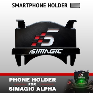 Soporte para teléfono Simagic | Bases de volante Alpha Mini, Alpha y Alpha U | Soporte para salpicadero de simulación de carreras | Accesorio impreso en 3D iRacing LMU GT7 SimHub