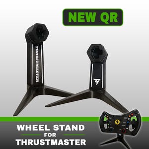 Thrustmaster NEW QR Wheel Display Stand | Steering Wheel Holder for Formula, GT & Round Wheels | T818, T598, evo | 3D printed accessory
