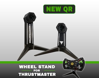 Thrustmaster NEW QR Wheel Display Stand | Steering Wheel Holder for Formula, GT & Round Wheels | T818, T598, evo | 3D printed accessory