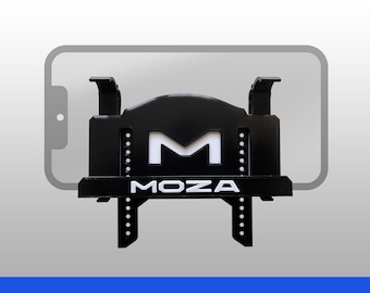 Moza Phone Holder for R3-R5-R9-R12 wheelbases | 3D printed Sim Racing Dashboard Mount