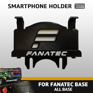 Phone Holder v4 for all Fanatec base - display your dashboard - 3D printed - CSW, CSL, GTDD, Podium - SimRacing - Phone mount.