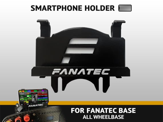 Fanatec Phone Holder for all wheelbase - display your dashboard - 3D printed - CSW, CSL, GTDD, Podium - SimRacing - Phone mount.