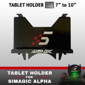 Simagic Tablet Holder 7" to 10" | Alpha Mini, Alpha & Alpha U | Sim Racing Dashboard Mount | 3D printed accessory iRacing LMU GT7 SimHub