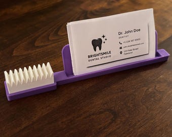 Toothbrush Business Card, Appointment Reminder Holder for Dentist, Orthodontist Offices