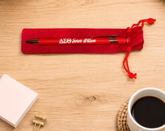 Certified Vendor - Personalized Delta Sigma Theta Sorority Stylus Ink pen - Rose gold or Silver Trim