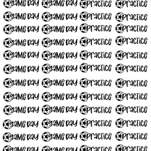 56 Matte Soccer Game Day & Practice Planner Stickers