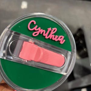 Personalized ProTour Flip Straw Tumbler Name Plate, Topper Stanley Cup Accessory