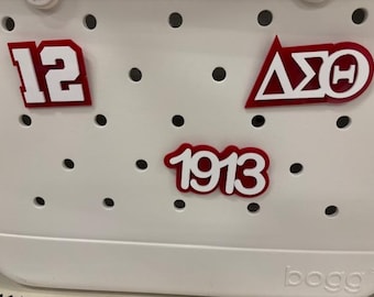 Delta Sigma Theta Sorority Bogg Bag Inspired Charm - Certified Vendor