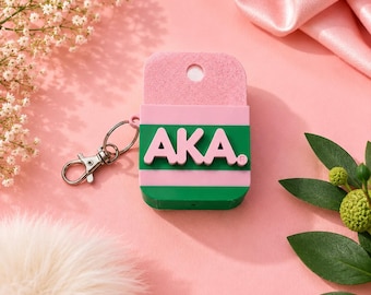 Certified Vendor - Alpha Kappa Alpha Sorority, Inc - Hand Sanitizer Keychain Cover