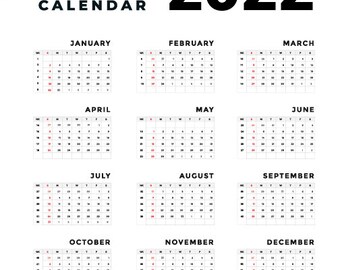 week number calendar etsy