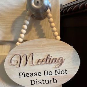 Working & Meeting - Do not disturb Door Hanger