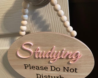 Studying - Please Do Not Disturb Door Hanger