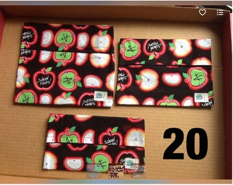 Reusable Sandwich Bag Set of three, Reusable Snack Bag, Lunch Pocket, Reusable Lunch Bag, Ecco Friendly