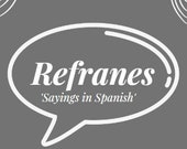 Spanish Sayings Calendar, Refranes, Bilingual calendar, 2023 calendar, wall calendar, digital download, Spanglish