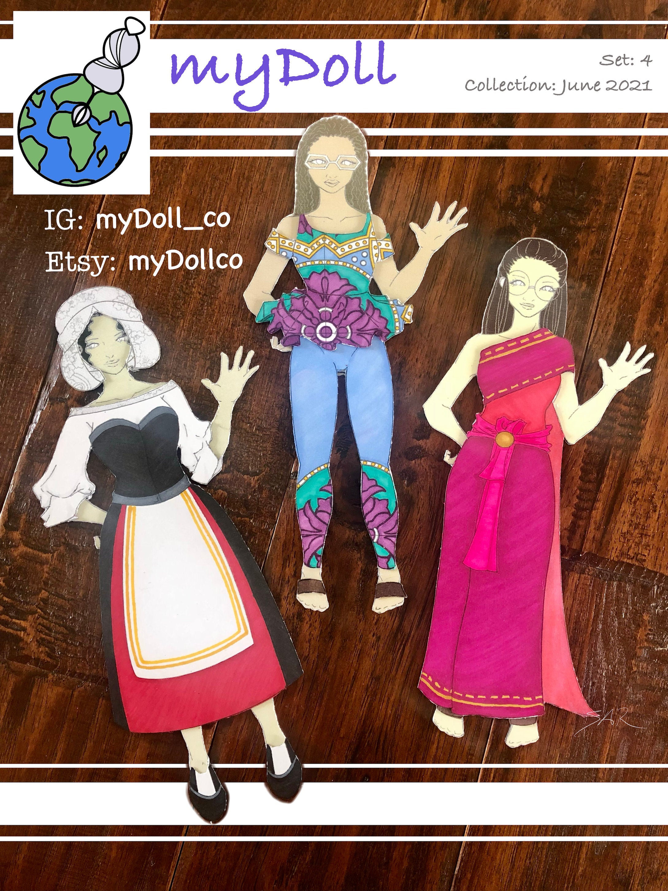Digital Paper Dolls Celebrating Diversity in Fashion: SET 4 | Etsy