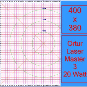 Laser Grid 400 x 380 Lightburn| Ortur Laser Master 3 with 20/40 watt module | Laser Grid 400 x 380 Lightburn | Laser grid 400 x 380