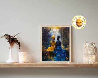 Daughters: the Divine Meeting – Digital Art Print| Yemoja| Oshun