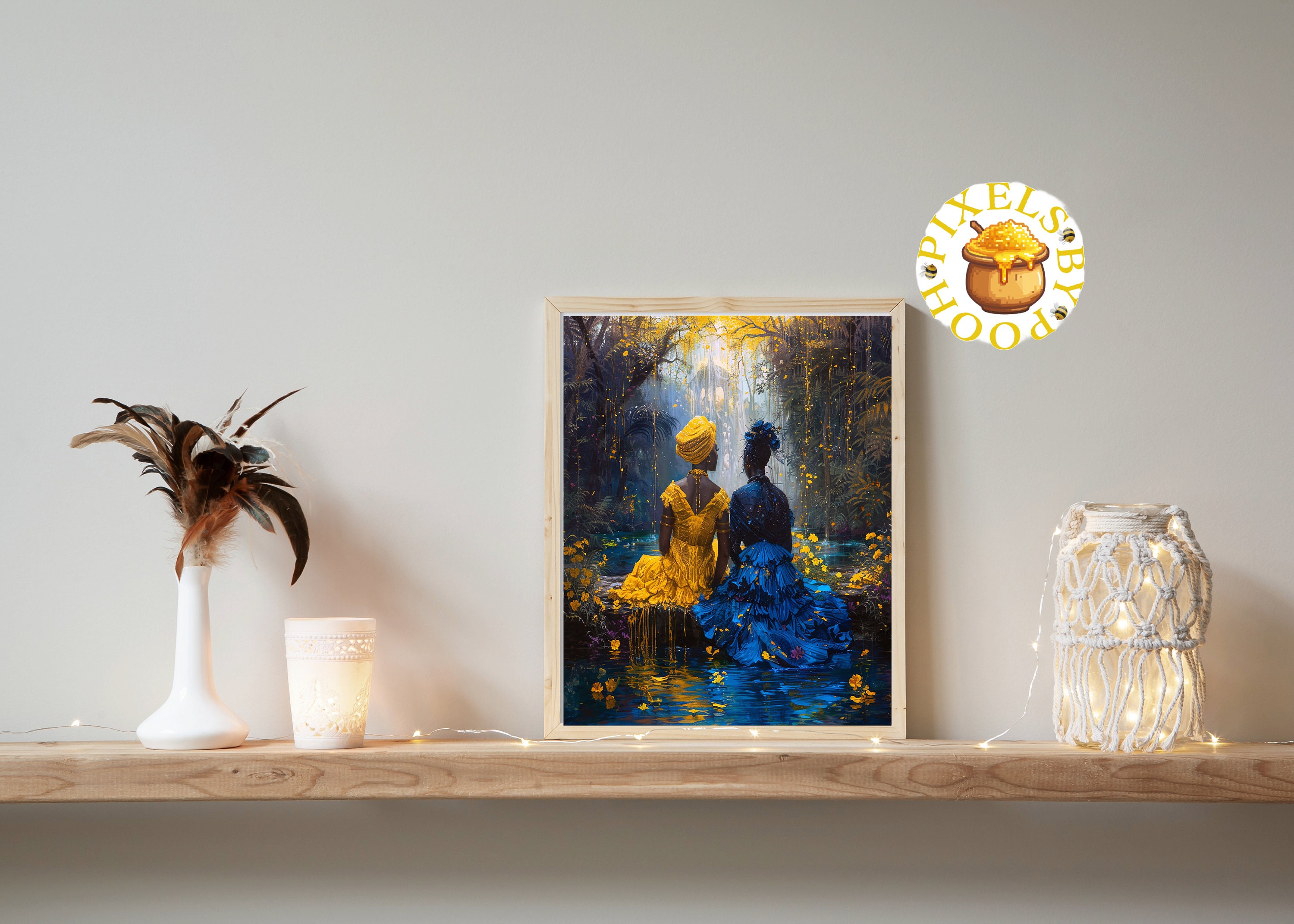 Daughters: the Divine Meeting – Digital Art Print| Yemoja| Oshun
