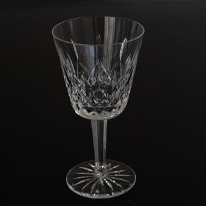 Waterford Lismore Crystal Claret Wine Goblet 5 3/4" tall