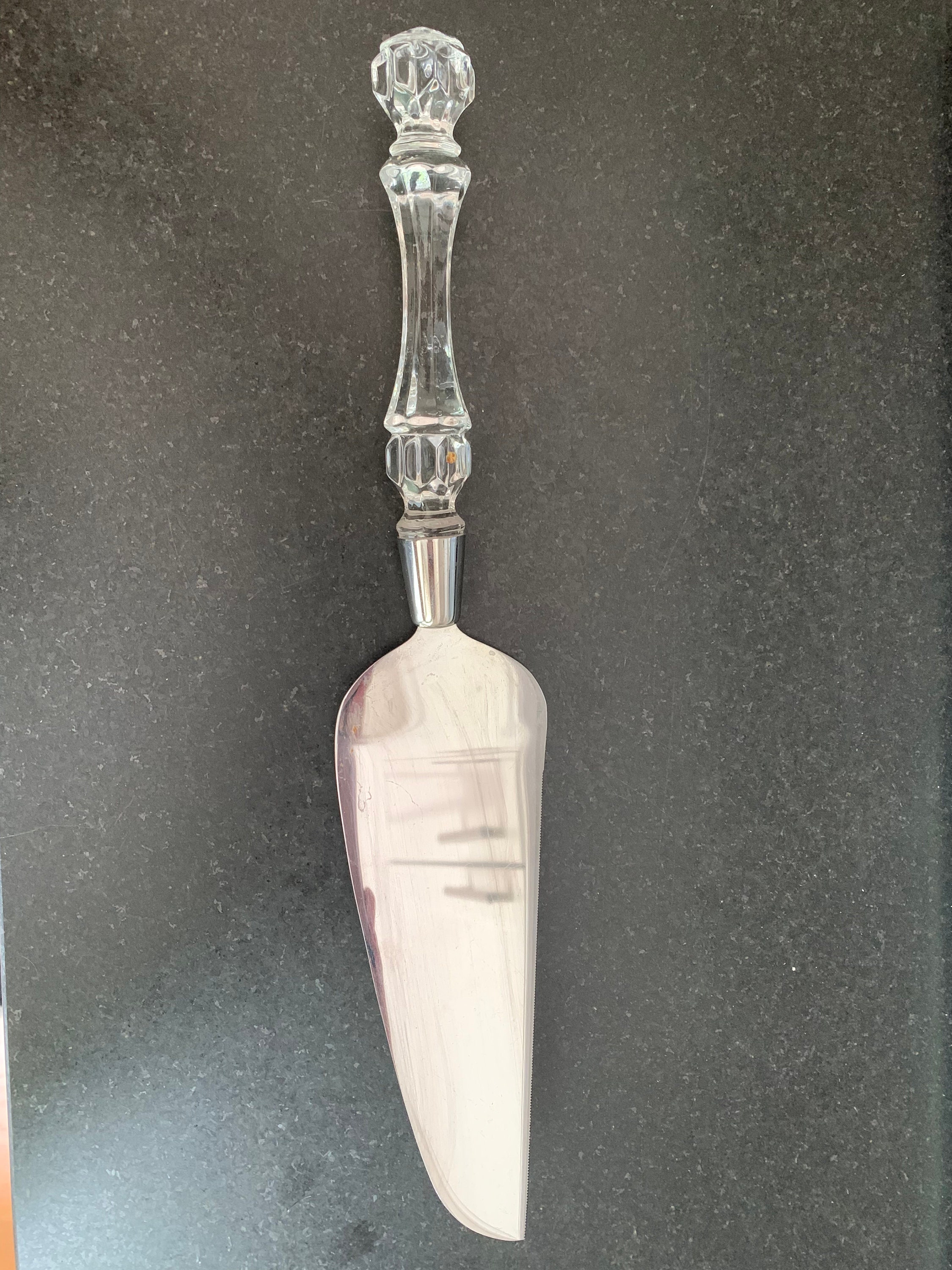 Fostoria Crystal Pastry Server cake Knife Etsy