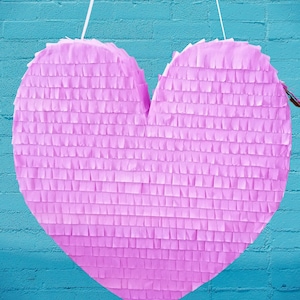 Pink Heart Pinata stick Custom Pinata for thematic party, girl party, Wedding Heart Pinata, Wedding Bridal Shower , table decoration