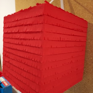 Red Cube Pinata Custom Pinata for thematic party, Birthday party supplies, Pinata, party favors, Fiesta, Piñata