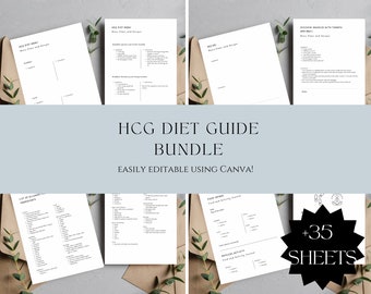 Editable HCG Diet Bundle | Hcg Diet Phase 2 | Hcg Diet Food List | Hcg Diet Rules