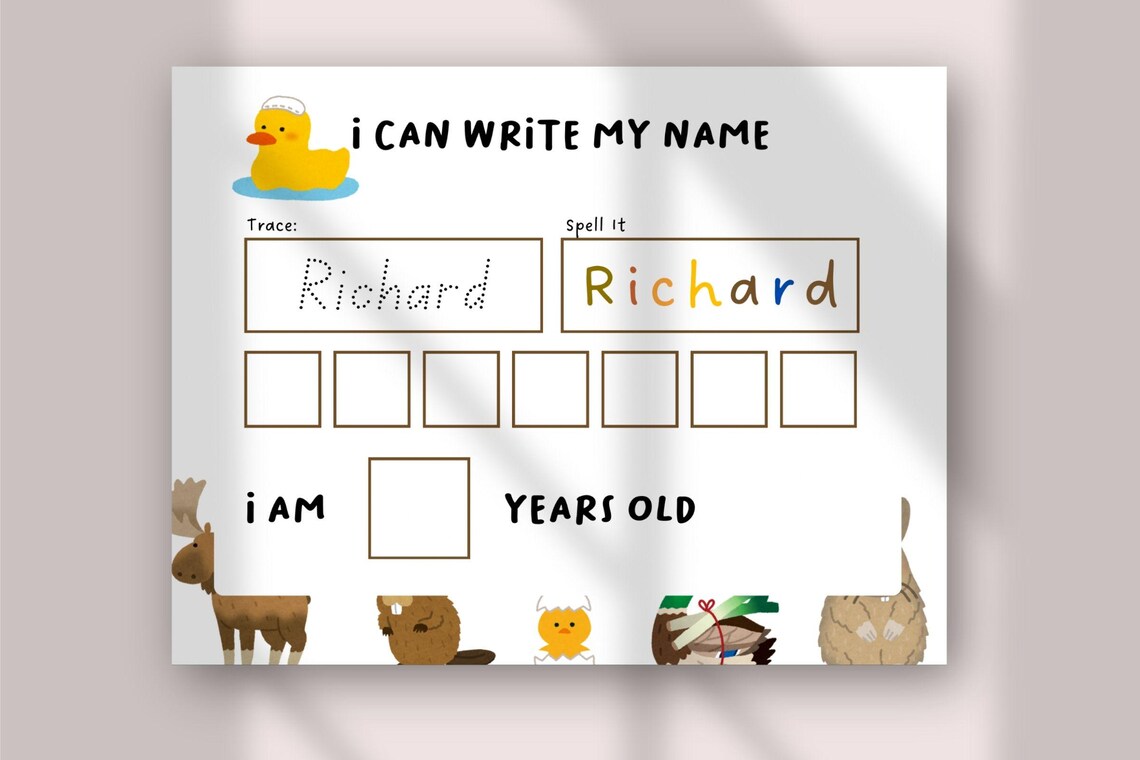 Editable Name Tracing Worksheet – I Can Write My Name Practice ...